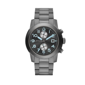 Buy Shop Marc Jacobs Larry Chronograph Black Dial Grey Steel Strap Watch for Men - MBM5051 USA Online