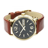 Buy Shop Marc Jacobs Fergus Green Dial Brown Leather Strap Watch for Men - MBM5077 USA Online