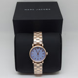 Buy Shop Marc Jacobs Mini Baker Blue Dial Rose Gold Steel Strap Watch for Women - MBM3285 USA Online