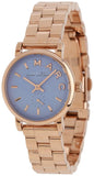Buy Shop Marc Jacobs Mini Baker Blue Dial Rose Gold Steel Strap Watch for Women - MBM3285 USA Online