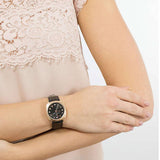 Buy Shop Marc Jacobs Mandy Black Dial Black Leather Strap Watch for Women - MJ1565 USA Online