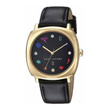 Buy Shop Marc Jacobs Mandy Black Dial Black Leather Strap Watch for Women - MJ1597 USA Online