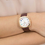Buy Shop Marc Jacobs Mandy White Dial Brown Leather Strap Watch for Women - MJ1598 USA Online