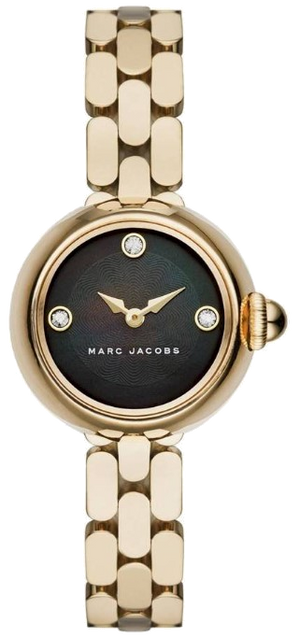 Buy Shop Marc Jacobs Courtney Mother of Pearl Black Dial Gold Steel Strap Watch for Women - MJ3460 USA Online