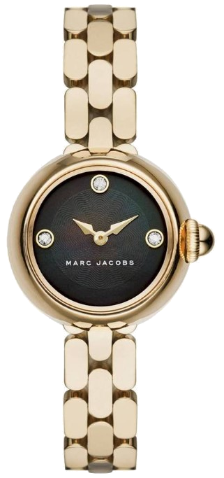 Buy Shop Marc Jacobs Courtney Mother of Pearl Black Dial Gold Steel Strap Watch for Women - MJ3460 USA Online
