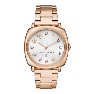 Buy Shop Marc Jacobs Mandy White Dial Rose Gold Steel Strap Watch for Women - MJ3574 USA Online