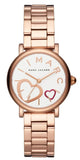 Buy Shop Marc Jacobs Classic White Dial Rose Gold Steel Strap Watch for Women - MJ3592 USA Online