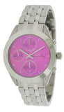 Buy Shop Marc Jacobs Peeker Chronograph Pink Dial Silver Steel Strap Watch for Women - MBM3372 USA Online