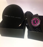 Buy Shop Marc Jacobs Pelly Black Dial Black Silicone Strap Watch for Women - MBM2517 USA Online