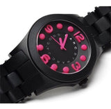 Buy Shop Marc Jacobs Pelly Black Dial Black Silicone Strap Watch for Women - MBM2517 USA Online