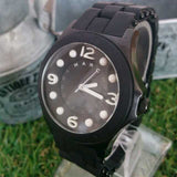 Buy Shop Marc Jacobs Pelly Black Dial Black Silicone Strap Watch for Women - MBM2528 USA Online