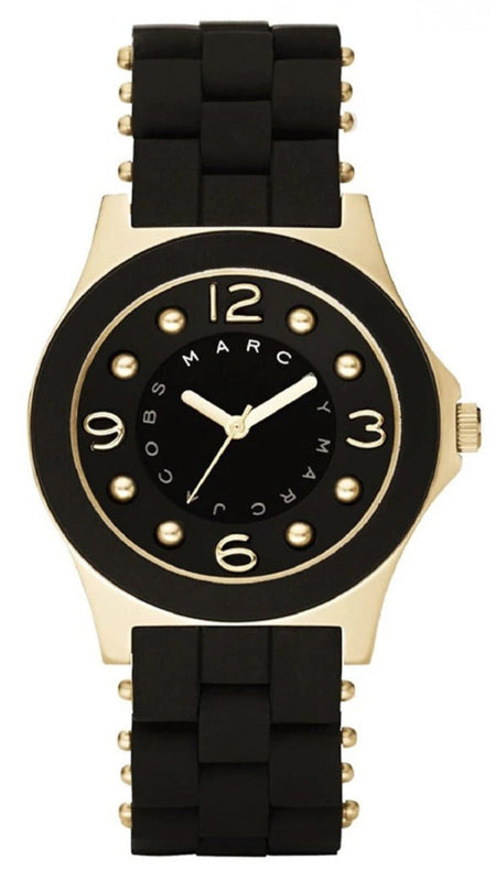 Buy Shop Marc Jacobs Pelly Black Dial Black Silicone Strap Watch for Women - MBM2540 USA Online
