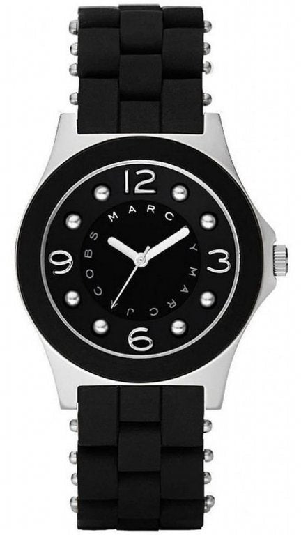Buy Shop Marc Jacobs Pelly Black Dial Black Silicone Strap Watch for Women - MBM2541 USA Online