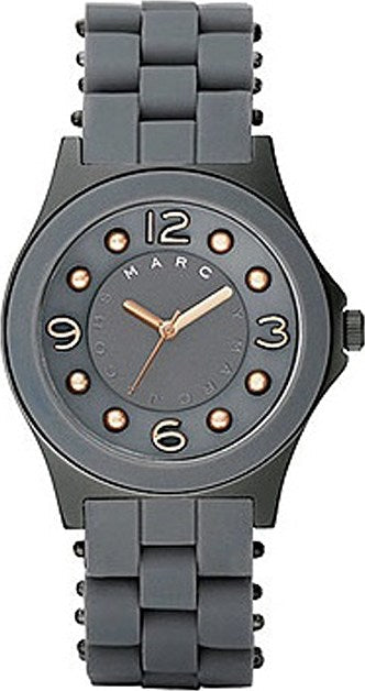 Buy Shop Marc Jacobs Pelly Grey Dial Grey Silicone Strap Watch for Women - MBM2537 USA Online