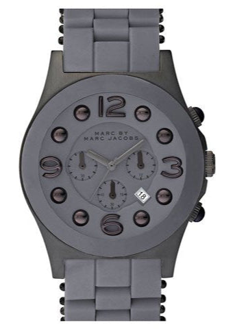 Buy Shop Marc Jacobs Pelly Grey Dial Grey Silicone Strap Watch for Women - MBM2566 USA Online