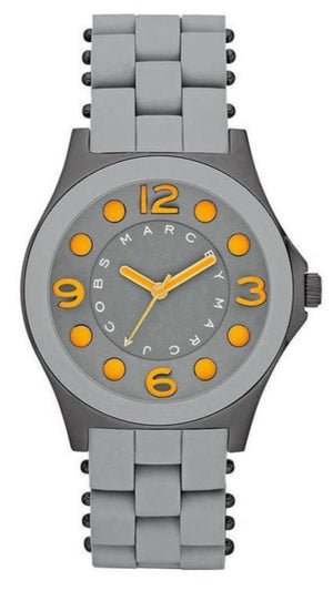 Buy Shop Marc Jacobs Pelly Grey Dial Grey Silicone Strap Watch for Women - MBM2589 USA Online