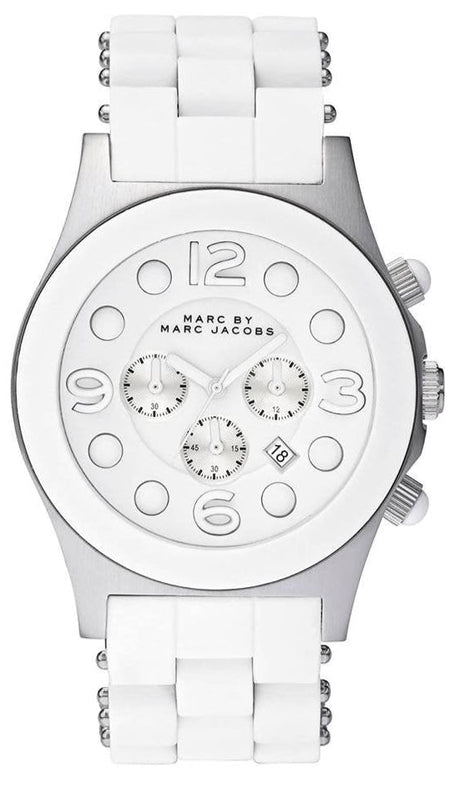 Buy Shop Marc Jacobs Pelly White Dial White Silicone Strap Watch for Women - MBM2565 USA Online