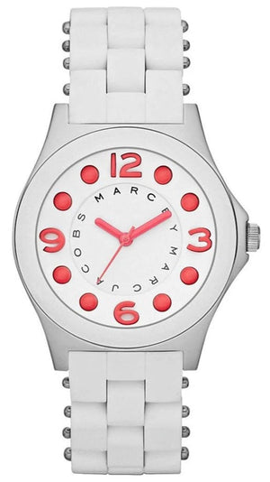 Buy Shop Marc Jacobs Pelly White Dial White Silicone Strap Watch for Women - MBM2588 USA Online