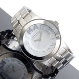Buy Shop Marc Jacobs Rivera Silver Dial Silver Steel Strap Watch for Women - MBM3133 USA Online