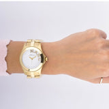 Buy Shop Marc Jacobs Rivera White Dial Gold Steel Strap Watch for Women - MBM3134 USA Online