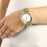 Buy Shop Marc Jacobs Rivera White Dial Gold Steel Strap Watch for Women - MBM3134 USA Online