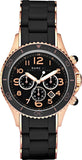 Buy Shop Marc Jacobs Rock Chronograph Black Dial Black Silicone Strap Watch for Women - MBM2553 USA Online