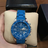 Buy Shop Marc Jacobs Rock Chronograph Blue Dial Blue Silicone Strap Watch for Women - MBM2575 USA Online