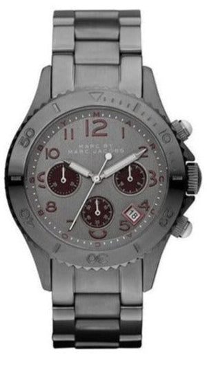 Buy Shop Marc Jacobs Rock Chronograph Gunmetal Grey Dial Grey Steel Strap Watch for Men - MBM3160 USA Online