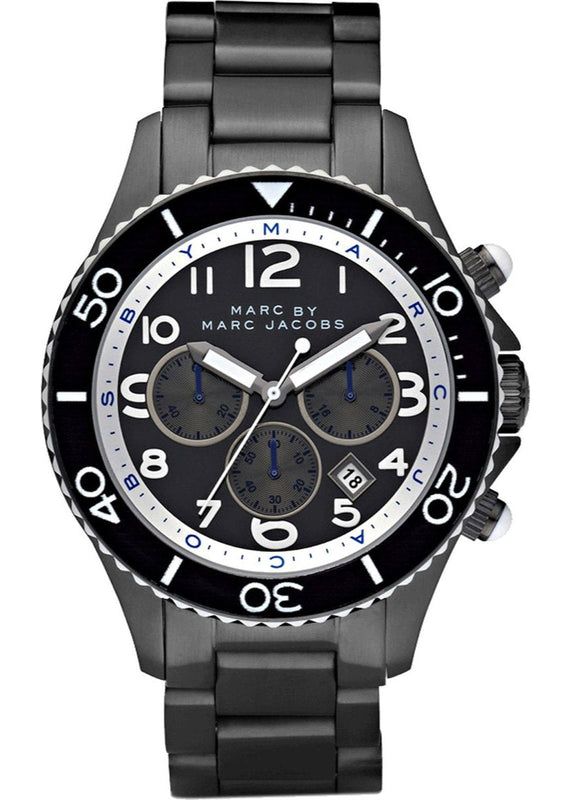 Buy Shop Marc Jacobs Rock Chronograph Limited Edition Gray Dial Gray Steel Strap Watch for Women - MBM5025 USA Online