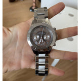 Buy Shop Marc Jacobs Rock Chronograph Mother of Pearl Grey Dial Silver Steel Strap Watch for Women - MBM3250 USA Online