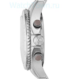 Buy Shop Marc Jacobs Rock Chronograph Mother of Pearl Grey Dial Silver Steel Strap Watch for Women - MBM3250 USA Online