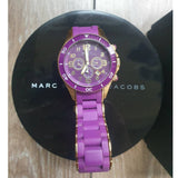 Buy Shop Marc Jacobs Rock Chronograph Purple Dial Purple Silicone Strap Watch for Women - MBM2576 USA Online