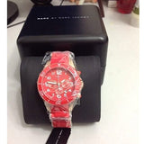 Buy Shop Marc Jacobs Rock Chronograph Red Dial Red Silicone Strap Watch for Women - MBM2577 USA Online