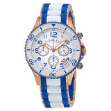 Buy Shop Marc Jacobs Rock Chronograph White Dial Two Tone Silicone Strap Watch for Women - MBM2594 USA Online