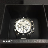 Buy Shop Marc Jacobs Rock Chronograph White Dial Silver Steel Strap Watch for Men - MBM5027 USA Online