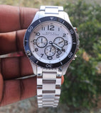 Buy Shop Marc Jacobs Rock Chronograph White Dial Silver Steel Strap Watch for Men - MBM5027 USA Online