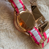 Buy Shop Marc Jacobs Rock Chronograph White Dial Two Tone Silicone Strap Watch for Women - MBM2593 USA Online