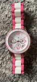 Buy Shop Marc Jacobs Rock Chronograph White Dial Two Tone Silicone Strap Watch for Women - MBM2593 USA Online