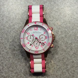 Buy Shop Marc Jacobs Rock Chronograph White Dial Two Tone Silicone Strap Watch for Women - MBM2593 USA Online