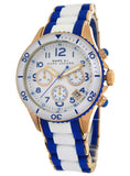 Buy Shop Marc Jacobs Rock Chronograph White Dial Two Tone Silicone Strap Watch for Women - MBM2594 USA Online