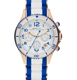 Buy Shop Marc Jacobs Rock Chronograph White Dial Two Tone Silicone Strap Watch for Women - MBM2594 USA Online