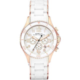 Buy Shop Marc Jacobs Rock Chronograph White Dial White Silicone Strap Watch for Women - MBM2547 USA Online