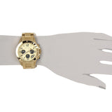 Buy Shop Marc Jacobs Rock Metal Chronograph Gold Dial Gold Steel Strap Watch for Men - MBM3158 USA Online