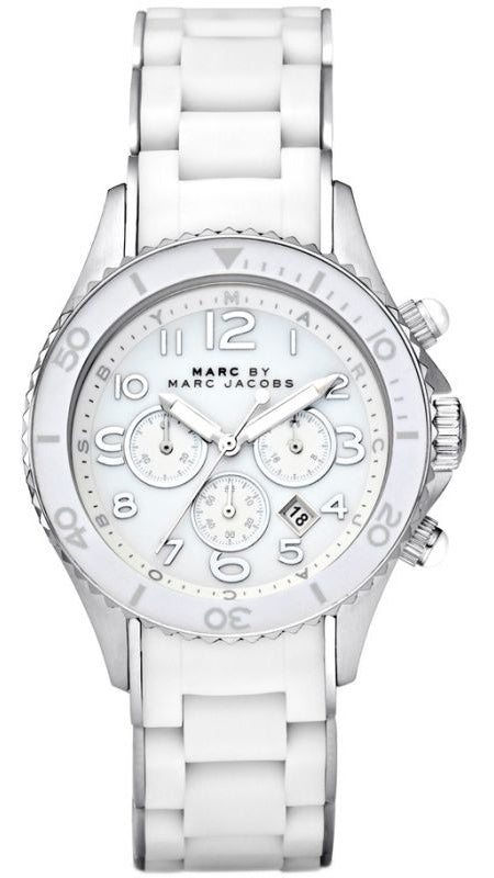 Buy Shop Marc Jacobs Rock White Dial White Silicone Strap Watch for Women - MBM2545 USA Online