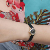 Buy Shop Marc Jacobs Roxy Black Dial Black Leather Strap Watch for Women - MJ1585 USA Online