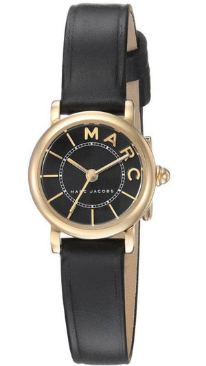 Buy Shop Marc Jacobs Roxy Black Dial Black Leather Strap Watch for Women - MJ1585 USA Online