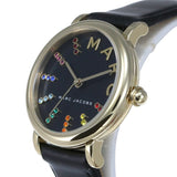 Buy Shop Marc Jacobs Roxy Black Dial Black Leather Strap Watch for Women - MJ1592 USA Online