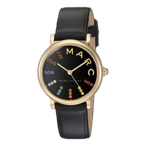 Buy Shop Marc Jacobs Roxy Black Dial Black Leather Strap Watch for Women - MJ1592 USA Online