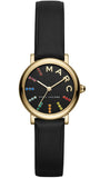 Buy Shop Marc Jacobs Roxy Black Dial Black Leather Strap Watch for Women - MJ1592 USA Online
