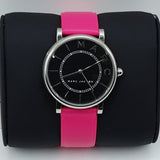 Buy Shop Marc Jacobs Roxy Black Dial Pink Leather Strap Watch for Women - MJ1535 USA Online